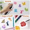 72 Pcs Botanical Stencils Set, Reusable Butterfly & Flower Painting