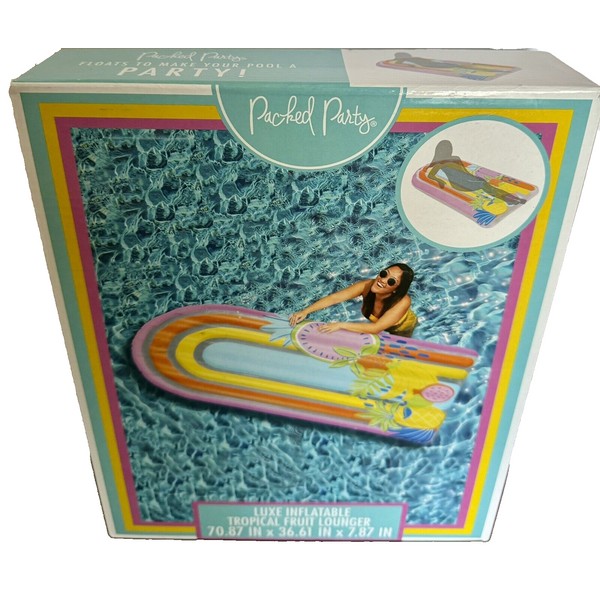 Packed Party NEW Large Inflatable Pool Raft Tropical Fruit Design