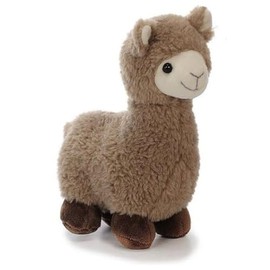 Euro Souvenirs Alpaca Llama 22 cm, Plush Lama Cuddly Toy in Beige or Brown (Brown)