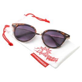 grinderPUNCH Womens Outdoor Cat Eye Full Lens Magnified Tinted Readers Reading Sunglasses - Tortoise,+3.50 strength