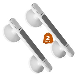 KINFAVOU Grab Bars for Bathtubs and Showers, 2 Pack Shower Handle 12.5 Inch Strong Suction Shower Bar, Grab Bars for Elderly for Wall, Shower Grab Bars for Seniors