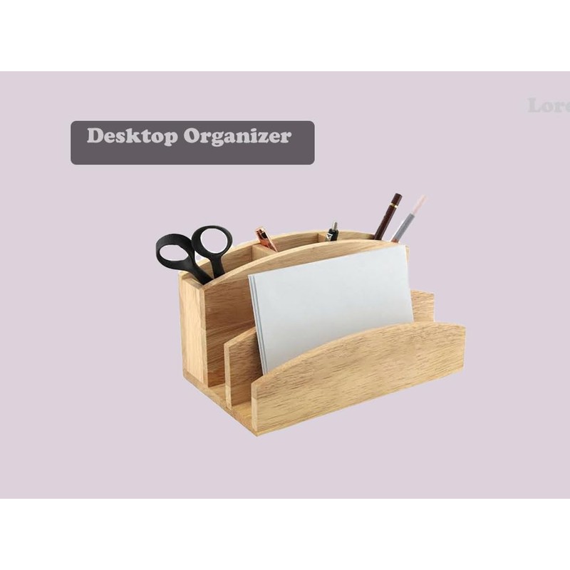 TOP SAVER Wooden Letter Rack and Stationary Holder Home and