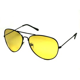 WebDeals - Aviator Silver Mirror or Color Mirror Metal Frame Sunglasses (Black, Yellow) ……