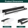 BathAce Self Adhesive Towel Bar, 16 Inch Square Towel Racks