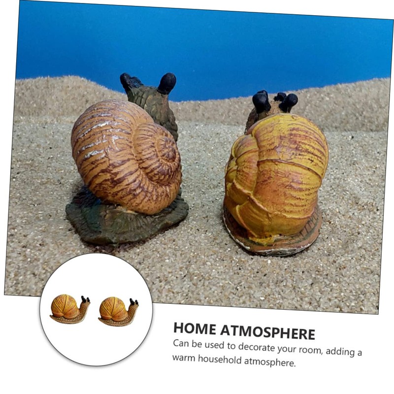Gogogmee Snail Resin Crafts Vivid Snail Ornament Figurine Adornment Household