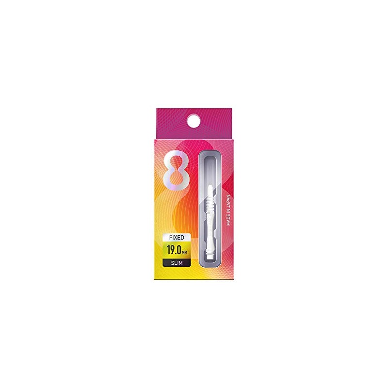 8 Flight White Fixed Shafts Moulded Flight System-Short 19mm