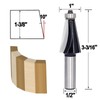 SICWOOD 6PCS Chamfer Router Bit Set 1/2 Shank, Carbide 2-Flute