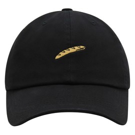 JPAK Baguette Bliss Premium Dad Hat Embroidered Cotton Baseball Cap Baguette Bliss Black