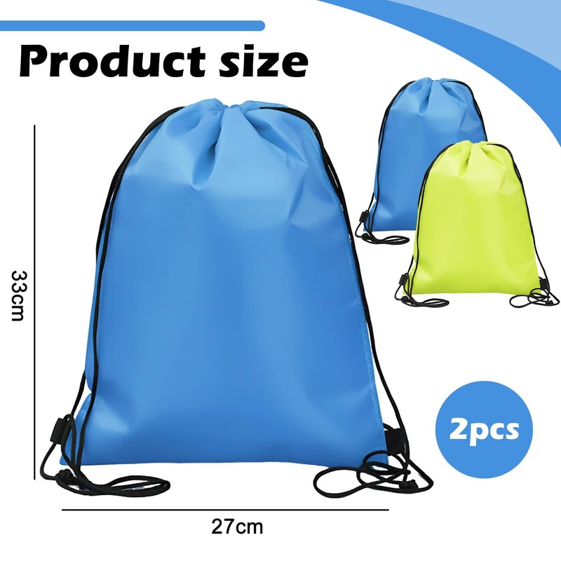 Pack of 2 Drawstring Cooler Bag Cooler Bag Backpack Reusable