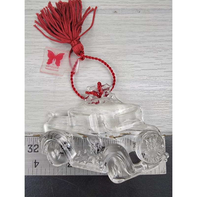 Waterford 2004 Waterford Crystal Car Just Married Ornament Wedding First