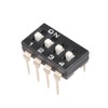 INTERRUPTOR DIP SWITCH 4 POSICIONES NEGRO PARA PROTOBOARD (5 PIEZAS)