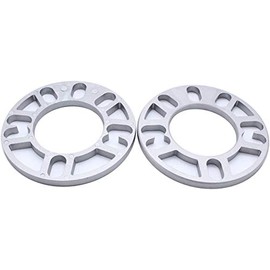 2 x 10 mm universal wheel spacers, wheel spacers, washers, aluminium, 4 holes, 5 holes