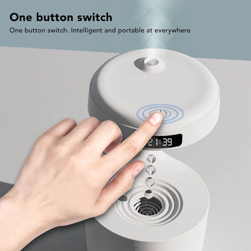 Anti Gravity Humidifier Water Drop Humidifier Quiet Operation Fine Misting