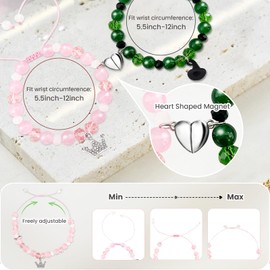 pupvus for Elphaba Glinda Friendship Matching Bracelets-Crown Witch Hat Matching Bracelets-BFF Couples Accessories, for Fans' Birthdays, and Party Favors Gifts for Fans (Adjustable)