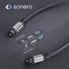 sonero® Premium Optical Toslink Cable, Gold-Plated Contacts, Black, 20.0 m