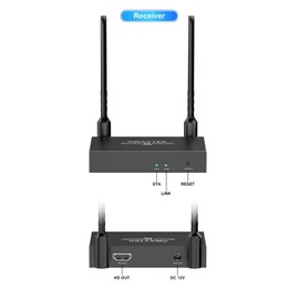Wireless HDMI Receiver 1640FT/500M,1080P Wireless HDMI Extender, Support 1TX to 8RX for Streaming Video/Audio from Laptop,PC,Smart Phone to HDTV/Projector