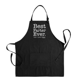 ThisWear Dad Gifts From Daughter Best Farter Ever Oops Meant Father Two Pocket Adjustable Bib Apron Black