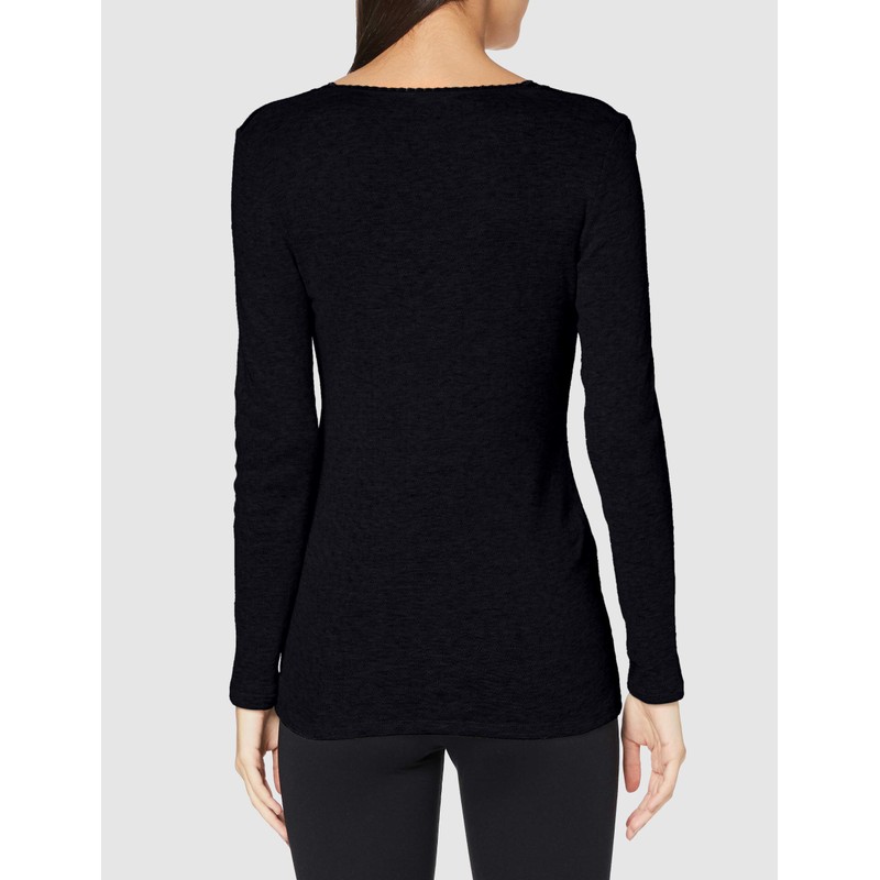 T-Shirt a Maniche Lunghe in Thermolactyl Traforato Nero M
