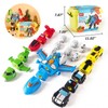 QUERCITRON 5-in-1 Magnetic Vehicles Playset Toy, Transform to Robot, Mix