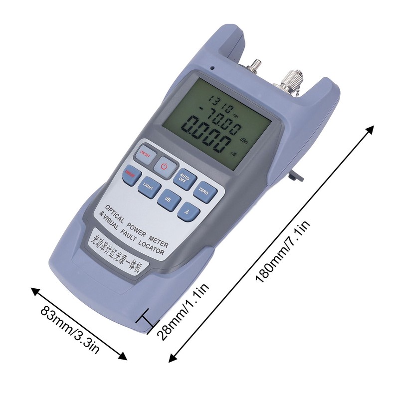 Optical Power Meter 650nm 7 Wavelength High Accuracy Fiber Optic