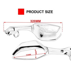 Motorcycle Mirrors With Turn Signals Rearview Side Mirror Adjustable Compatible with KAWASAKI ZX6R ZX10R ZX25R | EX 250 300 400 650 FOR CBR300R CBR500R CBR600RR CBR650R | FZ6R