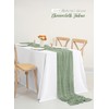 EVSGSONL 10 Pack Cheesecloth Table Runner Sage Green,10 ft Gauze