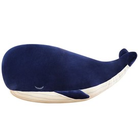 MUPI Whale Stuffed Animals Plush Pillow 4 Size Cute Soft Cotton Plushies Pillows Kawaii Blue Whale Toy Gifts for Kids Boys Girls Adults (Purple, 18 Inch)