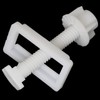 Rectangular Toilet Seat Hinge Bolt Screw FMHXG 2PCS 4.5x2.4x6.1cm White