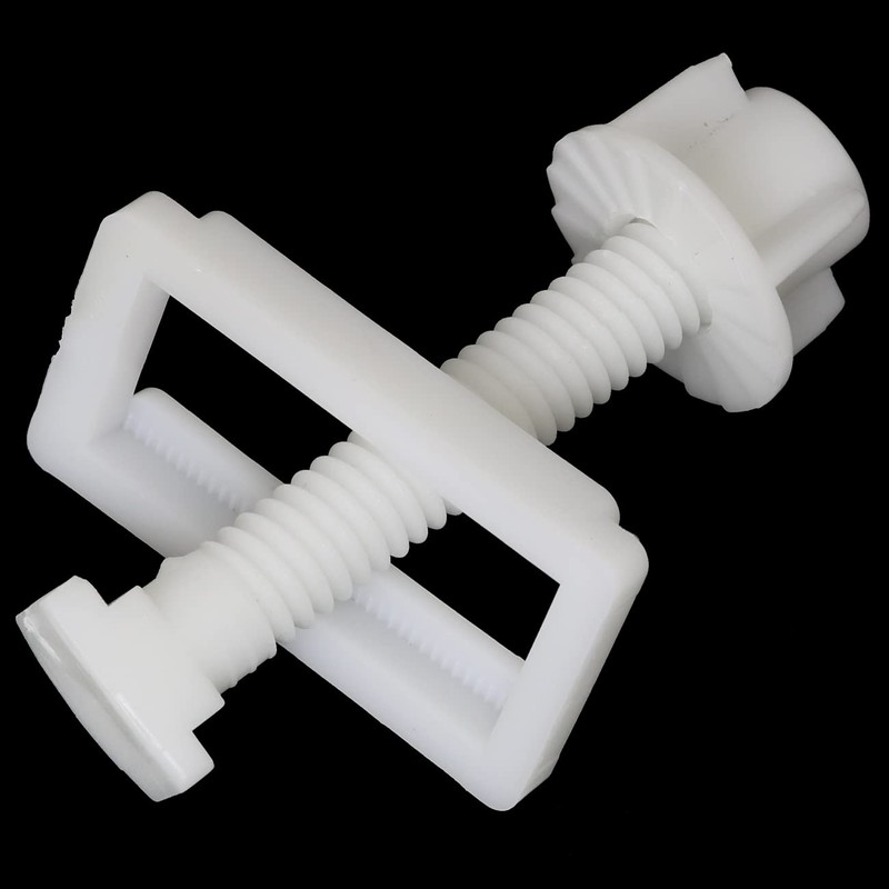 Rectangular Toilet Seat Hinge Bolt Screw FMHXG 2PCS 4.5x2.4x6.1cm White