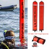 Seafard 4ft Red Scuba Diving Open Bottom Surface Marker Buoy