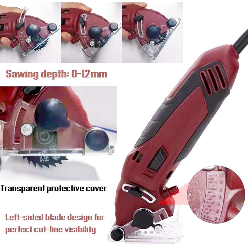 Multifunction Corded Mini Circular Saw Machine Set, 400W High Powered