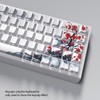 JSJTKeys Plum Blossom Theme White Keycap,PBT Side Printed Translucent Keycaps,
