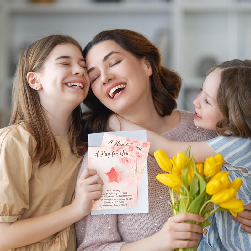 Colingmill 72 Sets Pocket Hug Token Bulk Hug Cards Moon