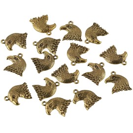 hobbyhub 100Pcs Eagle Head Shaped Charms,Alloy DIY Charms for Jewelry Making,DIY Bracelet Necklace Accessories