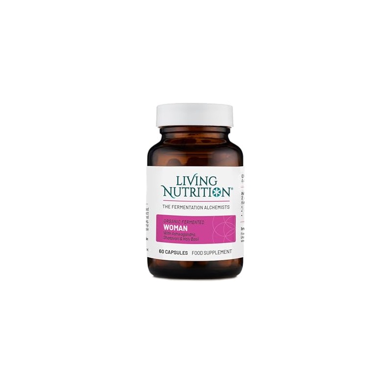 Living Nutrition Organic Fermented Women with Ashwagandha, Shatavari and Holy