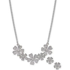 C & C Charter Club Womens Two Piece Necklace & Earring Gift Set (Flowers)