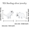 Pendientes de tuerca de dinosaurio T-Rex de plata de ley