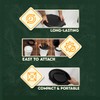 SE Portable Black Plastic Toilet Seat Lids, Fits a 5