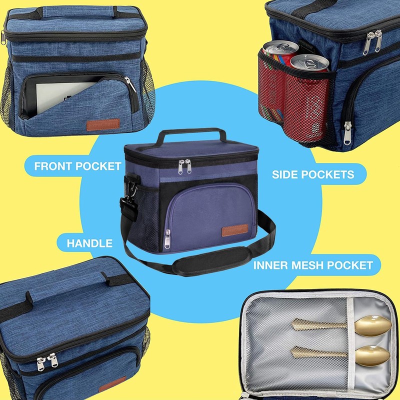 ExtraCharm Insulated Lunch Bag for Women/Men - Reusable Lunch Box