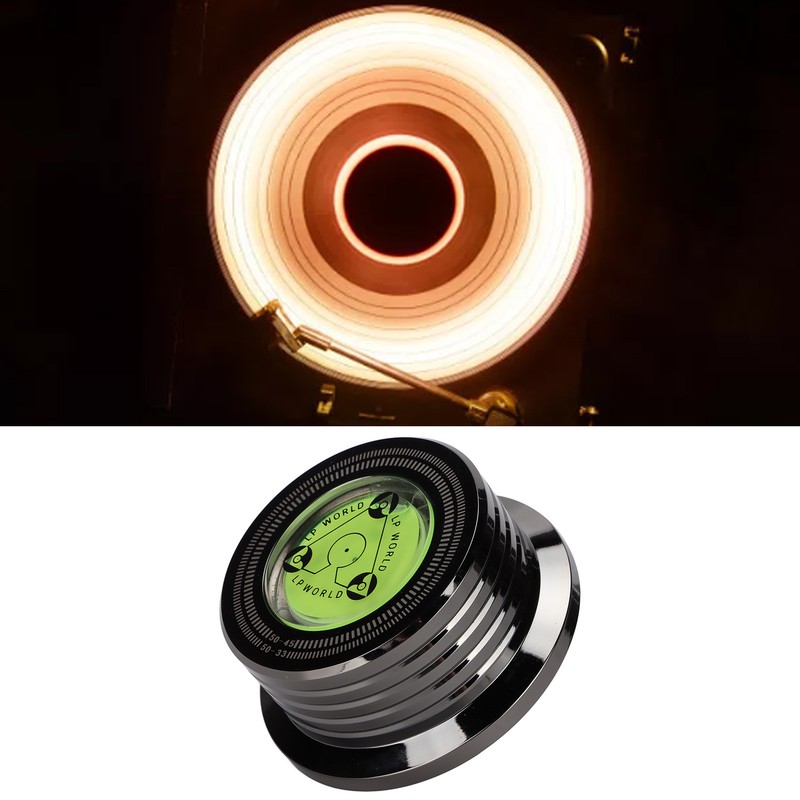 Record Weight Stablizer Aluminum Turntable Disc Clamp with Bubble Leveling