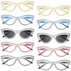 LUR Cat-Eye Reading Glasses for Women 10 Pack Retro Cute