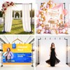 Backdrop Banner Stand 10x8ft，Adjustable Heavy Duty Photo Backdrop Stand，Step and