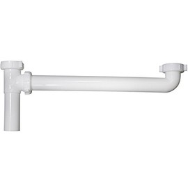 Plumb Pak 125A-16WK End Outlet Continuous Waste Direct Connect, 1-1/2-Inch by 16-Inch, White