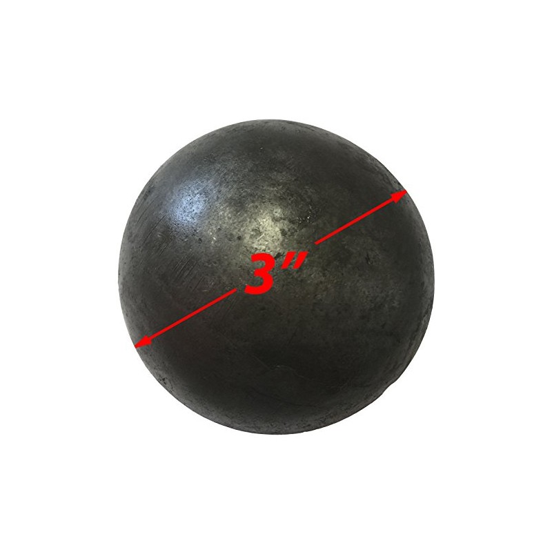 Hollow 3" steel ball weldable DIY project component (5-pack)
