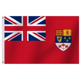 Old Canada Red Ensign Flag 3X5 Ft Flag Premium Silk Fabric with Brass Grommets Decoration Gift Yard House 36x60inch Canadian Red Ensign Banner used from 1957 to 1965