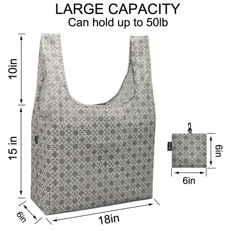 HOLYLUCK Reusable Grocery Bags,Heavy Duty Foldable Shopping Tote Bag (Extra