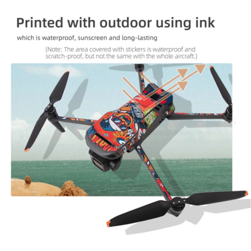 PVC Skin Stickers Waterproof Drone Body Decoration Antiscratch Replacement for