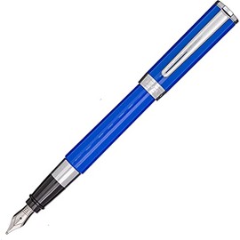 Aurora Fountain Pen TU | Writing Pen Made of Resin in Blue with Chrome-Plated Fittings | Chrome-Plated Steel Nib in M Thickness | Gift Box