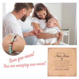 SONNYX New Mom Gifts for Women After Birth and New Dad Gifts First Time for Men, Stone, not-applicable