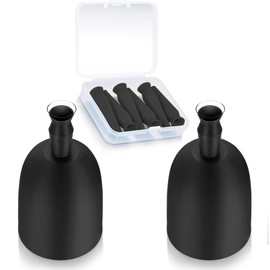 2 Pack Contact Lens Inserter Storage Stand + 6 Pack Vented Scleral Lens Inserters, Black PLA Carry Case & Light-Guided Base for Scleral, RGP & Specialty Contact Lenses (Lenses Not Included)